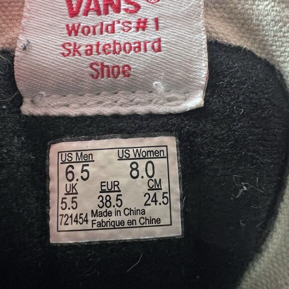 Vans Sk8 Hi Black High Top Lace Up Skateboard Shoes Sneakers Women's Size 8 - Picture 9 of 9